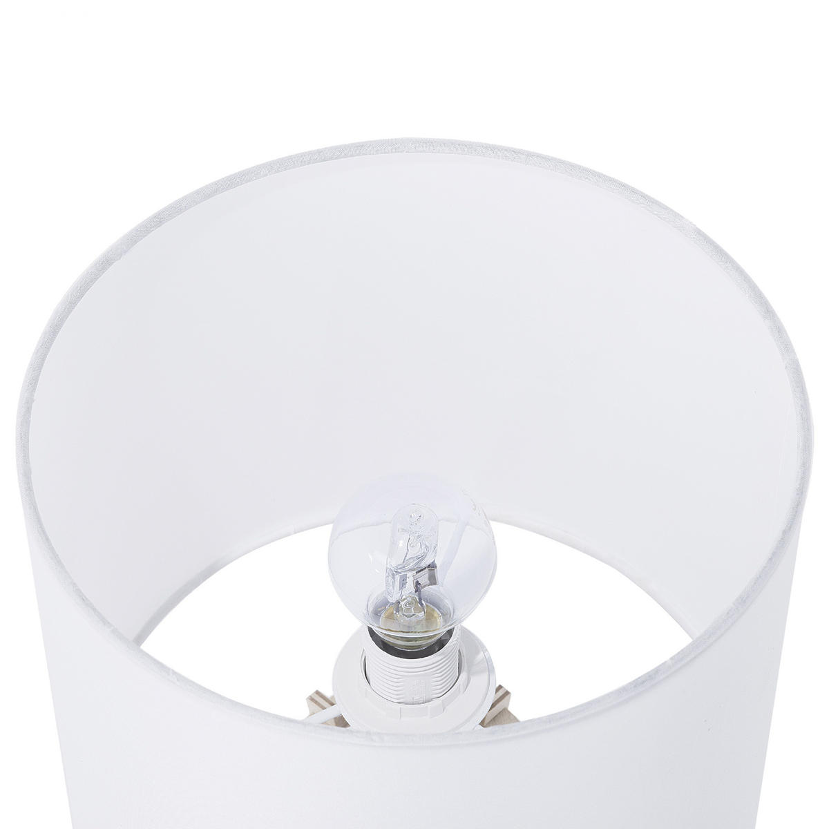 TISCHLAMPE Carrion 27/27/37 cm - Weiß, Holzwerkstoff (27/27/37cm) - Beliani