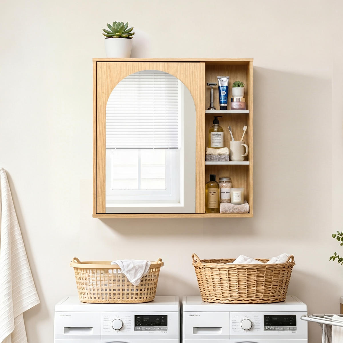 SPIEGELSCHRANK 60cm - Akaziefarben, Holz (20/60/60cm)