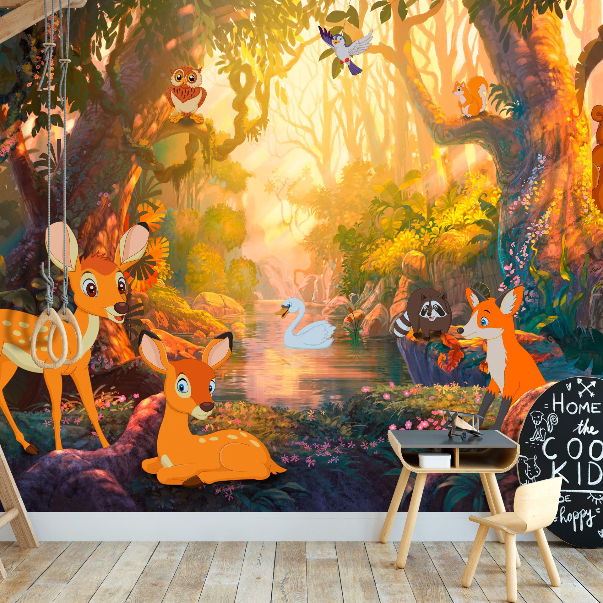 SELBSTKLEBENDE FOTOTAPETE 343/245 cm - Braun/Orange, Kunststoff/Textil (343/1cm) - KUNSTLOFT