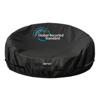 ABDECKUNG Sonneninsel Wasserdicht Ø230x90/48cm - Schwarz, Textil (230/90/230cm)