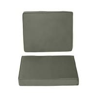 SITZKISSEN 2er-Set 56 x 52 cm - Dunkelgrau, Kunststoff (52/7/56cm) - Outsunny