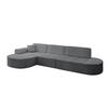 ECKSOFA Ottomane Links TARO-L2 - 328x171x79,5 cm Dunkelgrau - Dunkelgrau, Holzwerkstoff/Textil (328/171cm) - ALTDECOR