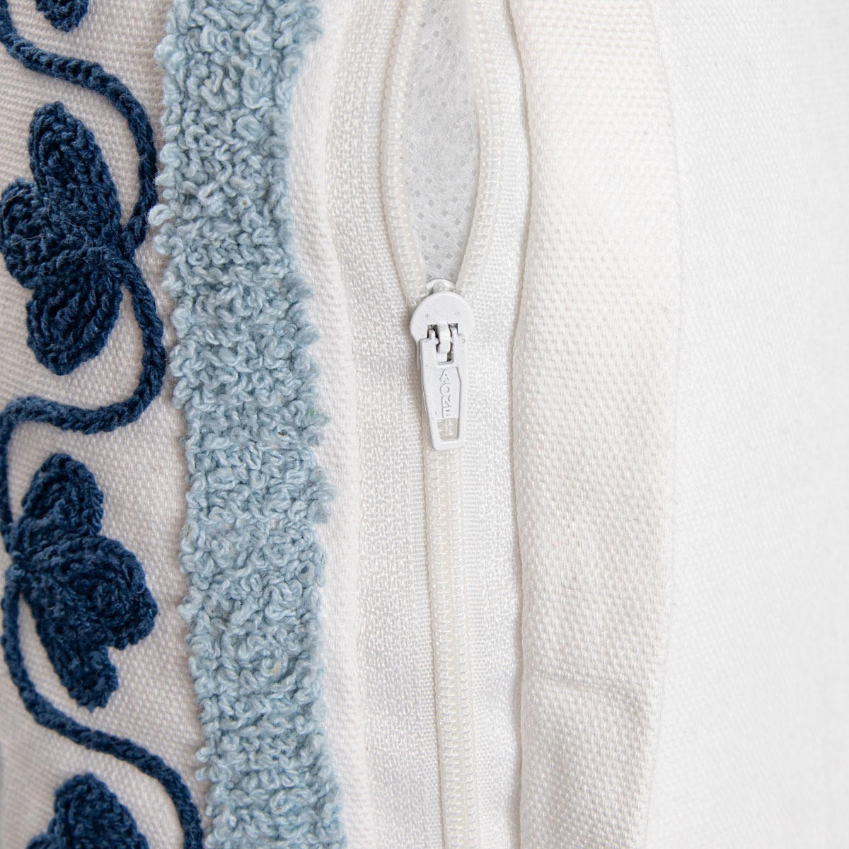 KOPFKISSENBEZUG Ganti dunkelblau 45/45 cm - Dunkelblau, Textil (45/45cm) - Homla