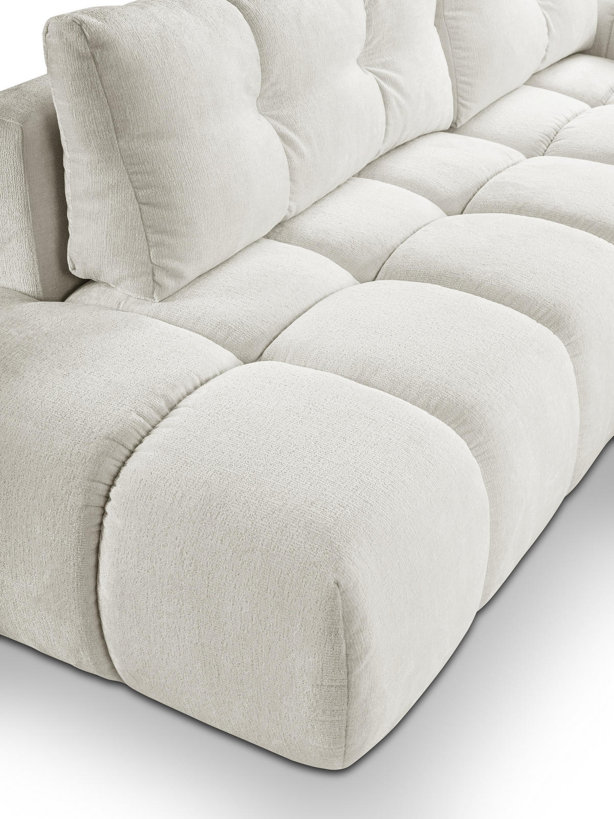 ECKSOFA L Form Hosio Cremefarbton 286/177/88 cm Rechts mit Schlaffunktion - Hellgrau/Schwarz, Kunststoff/Textil (286/177cm) - AX Living