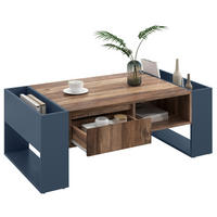COUCHTISCH 111/40/60 cm in Schwarz/Grau aus Spanplatte mit Stauraum - Schwarz, Holzwerkstoff (111/60/40cm) - OKMYHOME