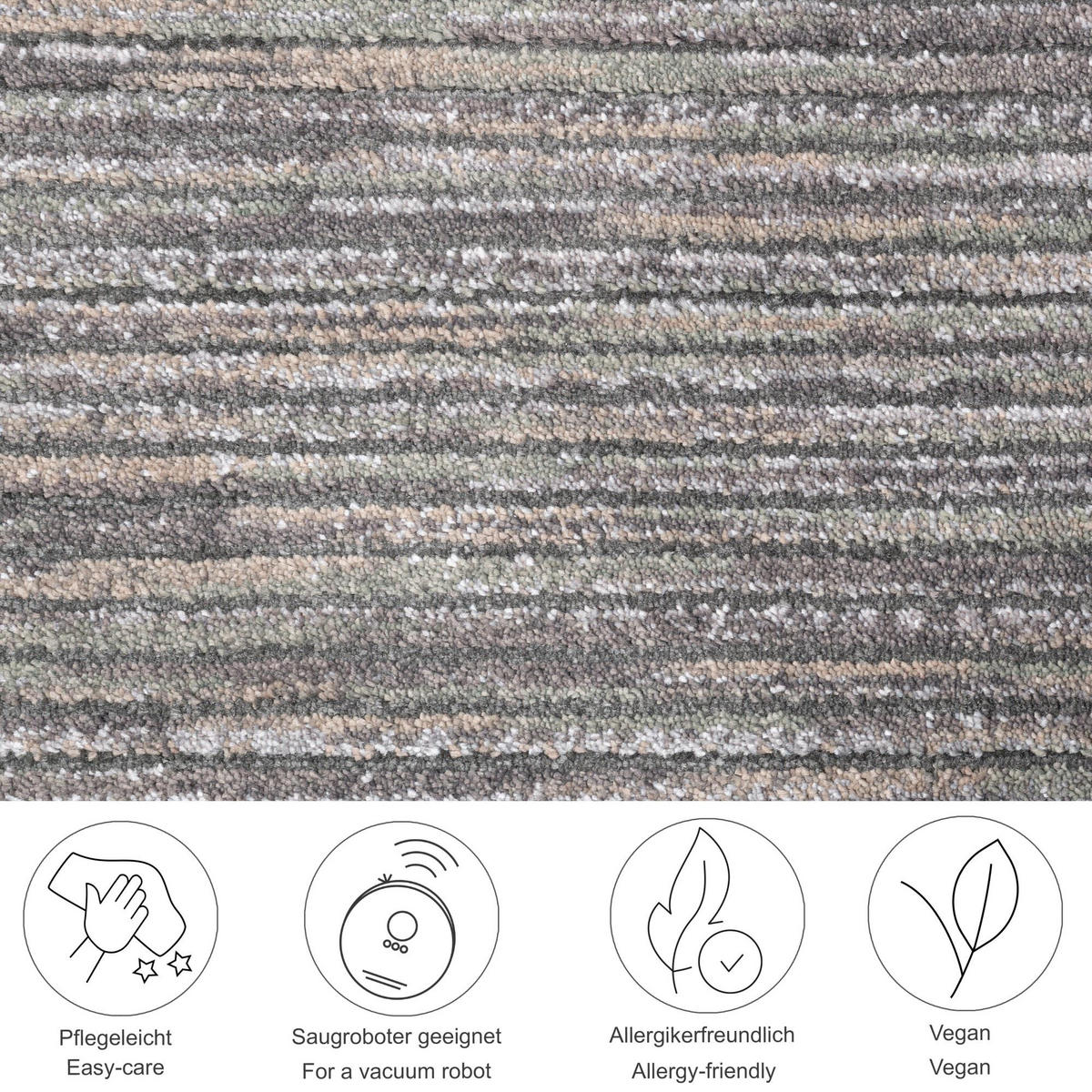 FLACHWEBETEPPICH Corduletta 80x280 cm - Dunkelgrau, Textil (80/280cm) - Gino Falcone