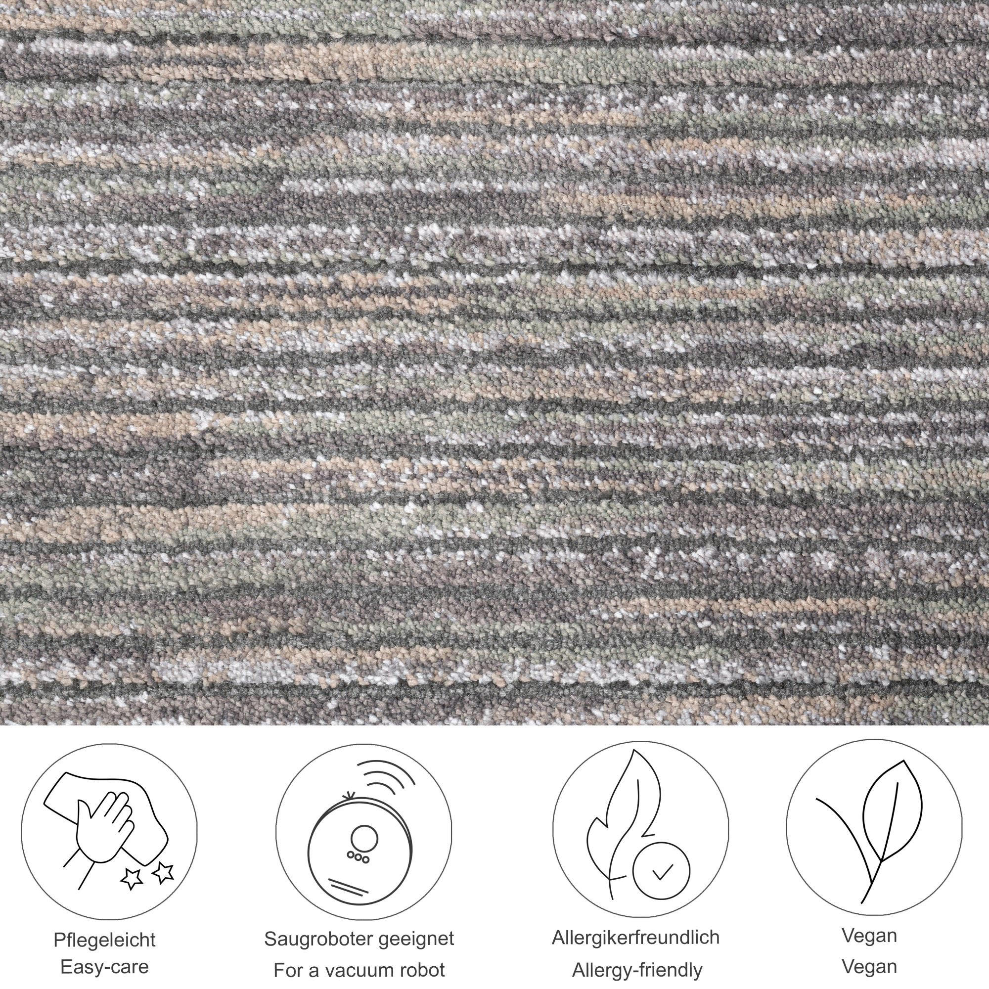 Thumbnail - Gino Falcone Flachwebeteppich, Dunkelgrau, Textil, Uni, Rechteckig, 120x180 cm, Oeko-Tex®, für Fußbodenheizung geeignet,...