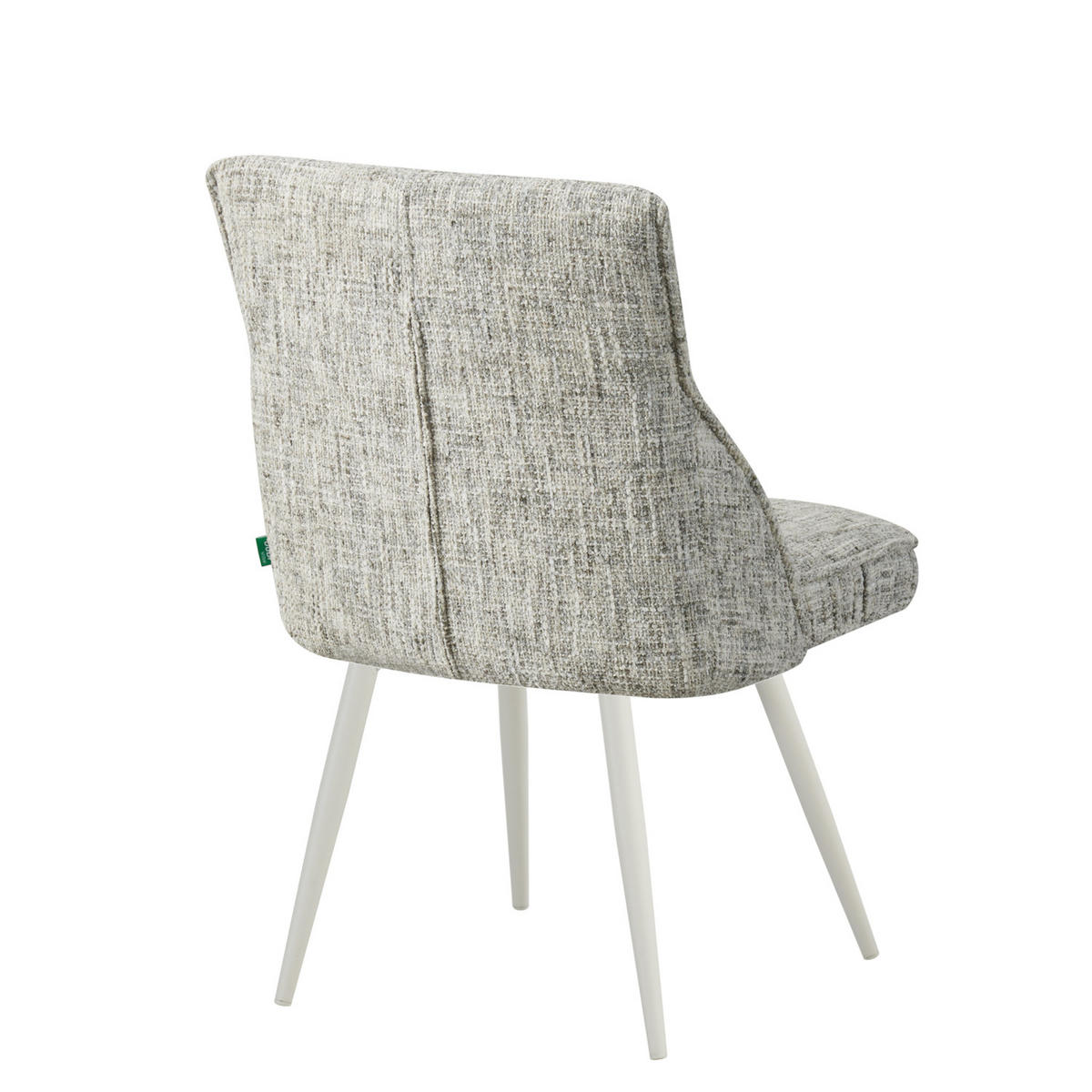 ESSZIMMERSTUHL MELINA 2er-Set - Hellgrau/Weiß, Textil/Metall (49/83/62cm) - DUBI Möbel
