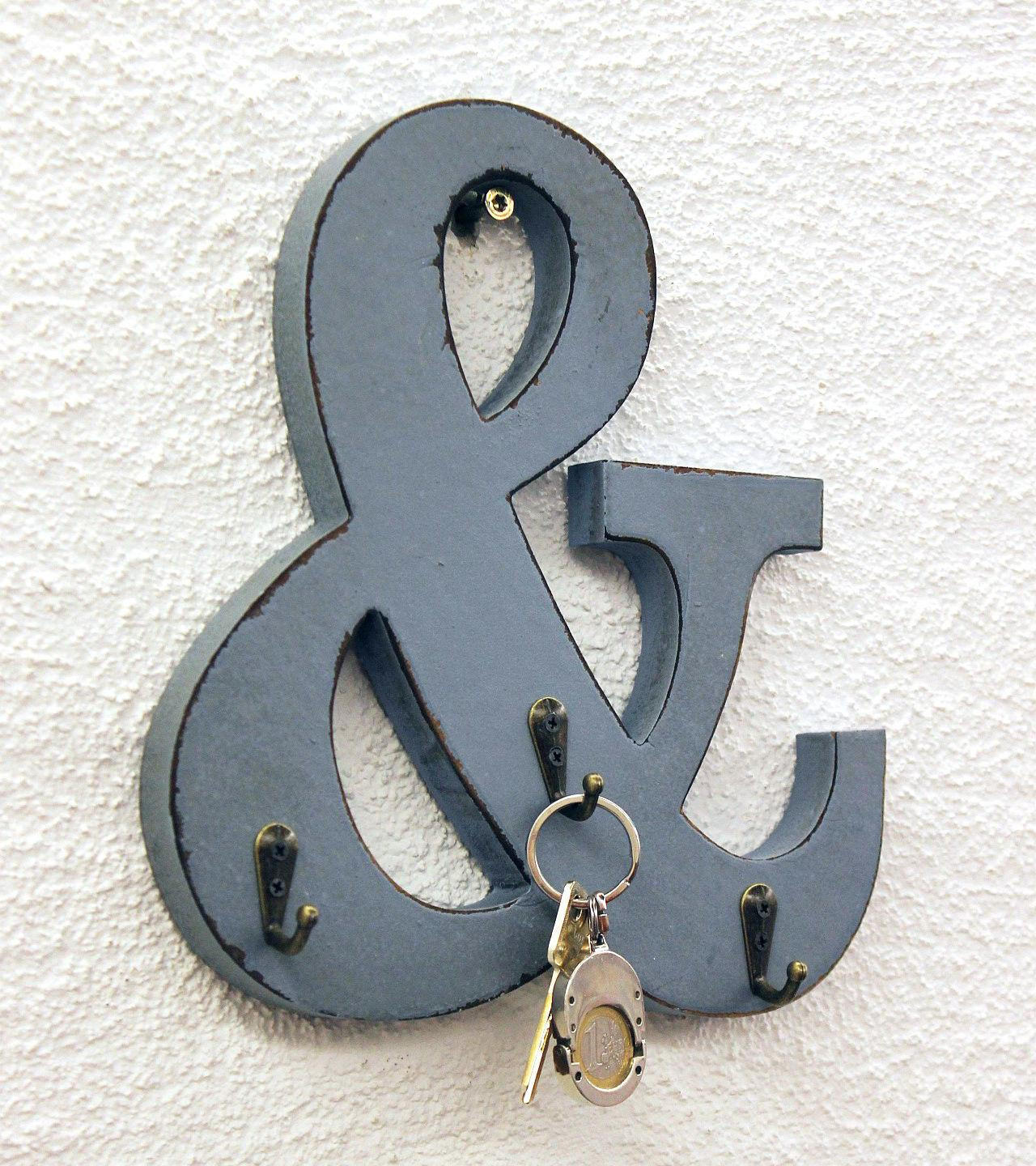 DanDiBo Schlüsselhaken Blau 22x24x2 cm