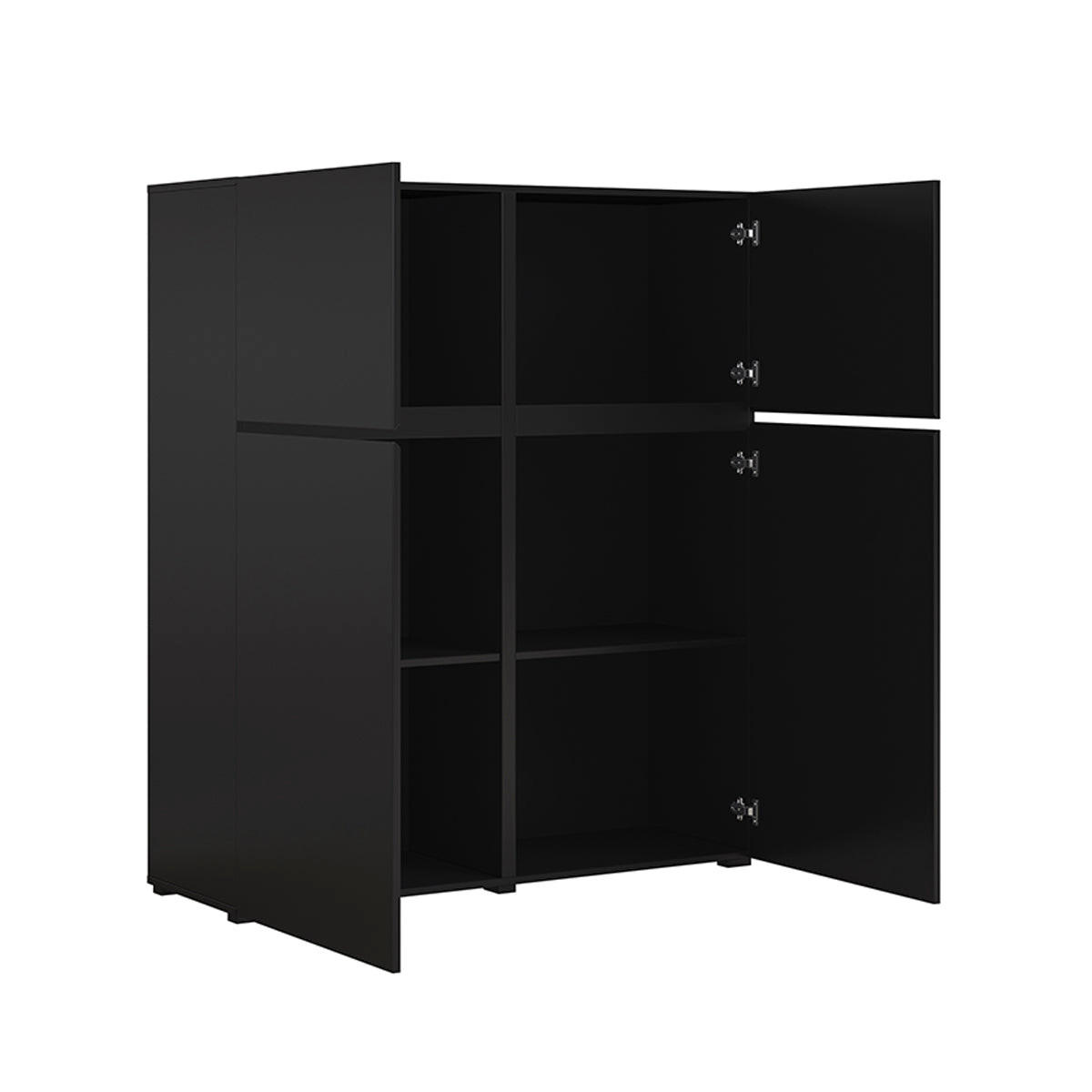 SIDEBOARD Lilia Černá - černá, kompozitní dřevo (119/139/40cm) - Petits-meubles