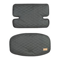 HOCHSTUHL-SITZVERKLEINERER 2-teilig Graphite gesteppt - Dunkelgrau, Textil (28/25/45.5cm) - Roba