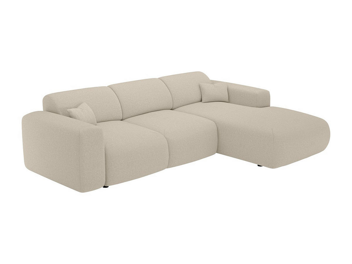 SOFA - 5 Personen - stoff - beige Pogni - Beige, Textil (283/77/180cm) - Vente-Unique