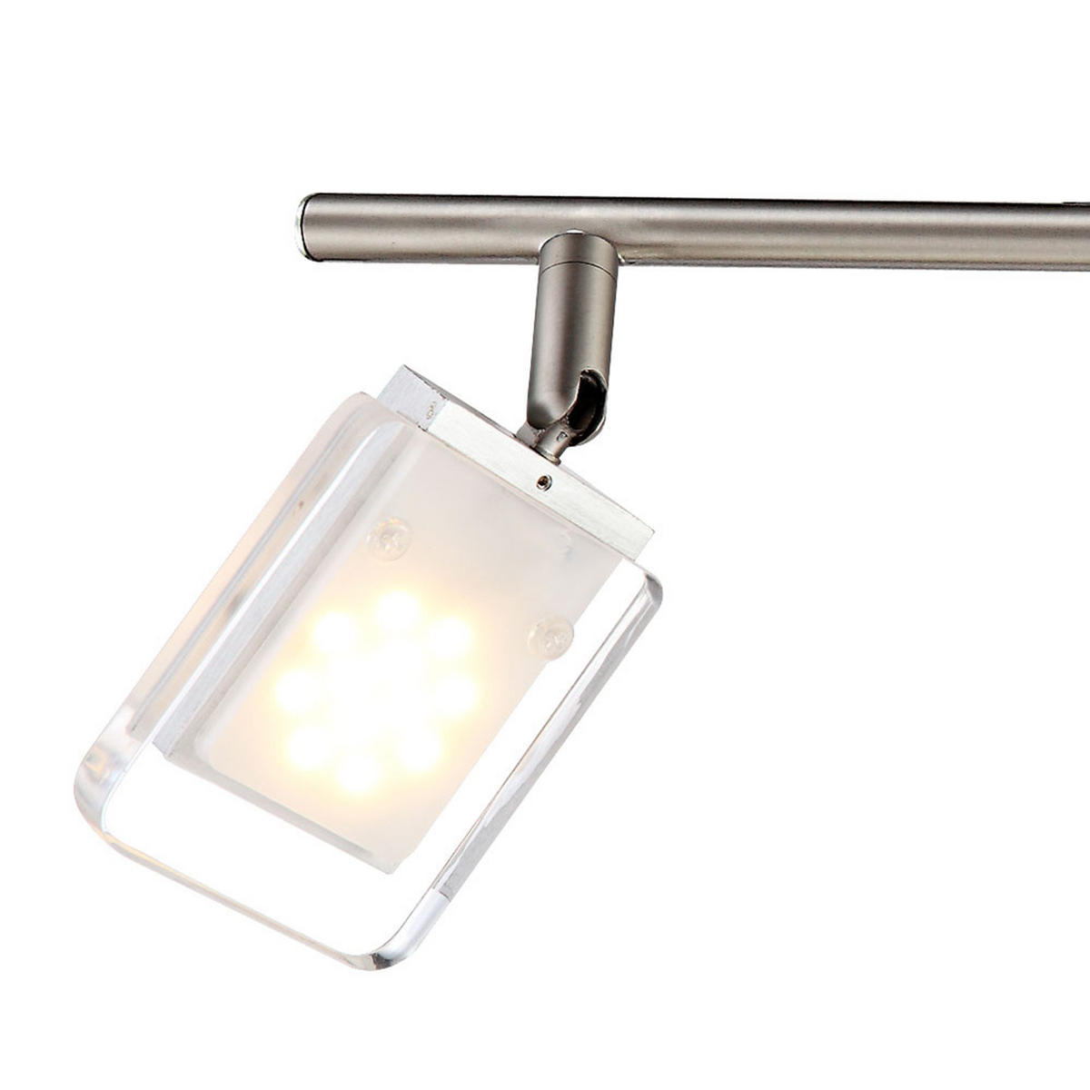 LED DECKENLEUCHTE Spotstrahler Silber - Silberfarben, Metall (90/18/20cm) - Globo Lighting