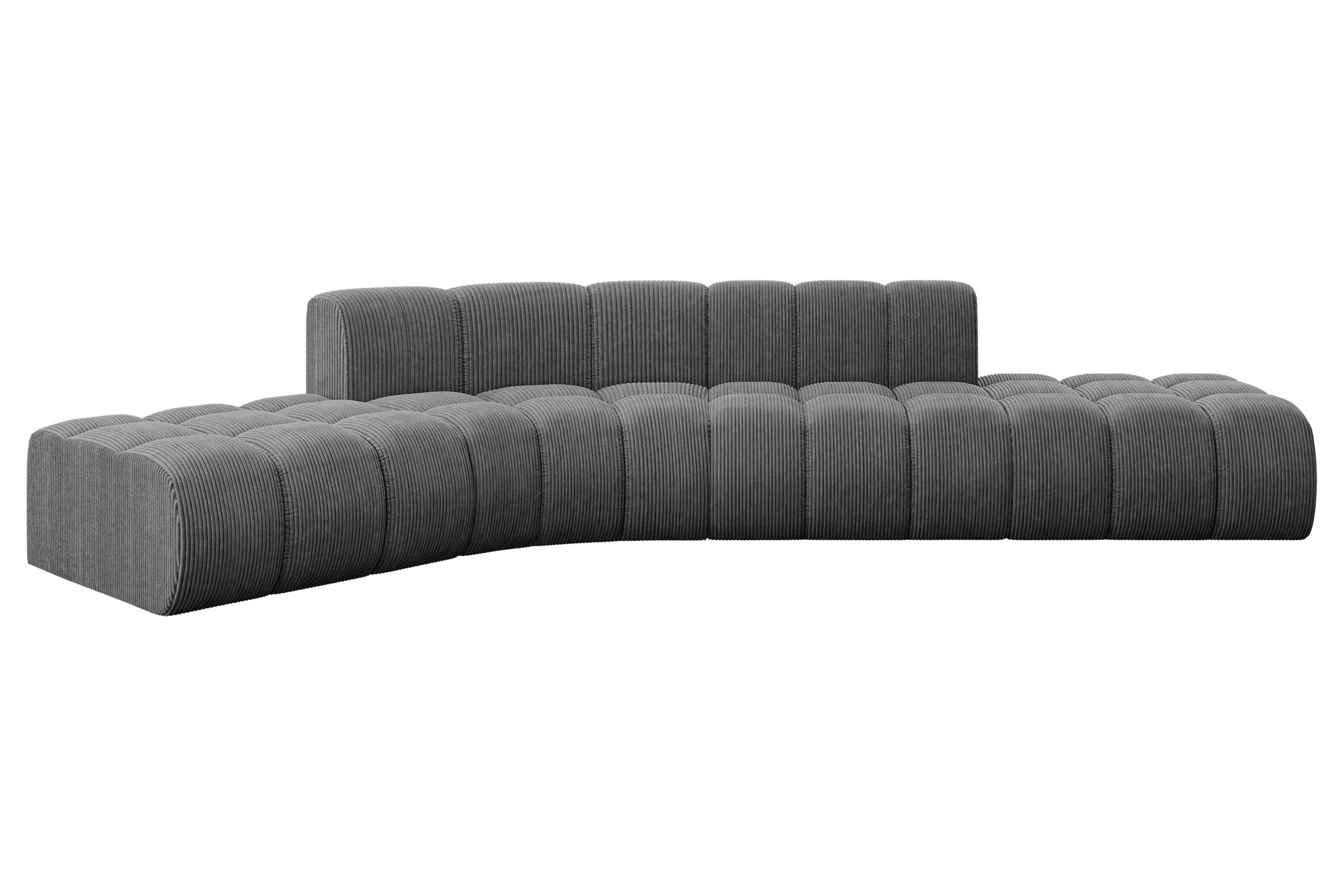 Altdecor Ecksofa Dunkelgrau 380x174 cm