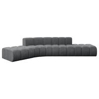 ECKSOFA modulares Sofa Solven-L1 - 380x174x70 cm Dunkelgrau - Dunkelgrau, Holzwerkstoff/Textil (380/174cm) - ALTDECOR
