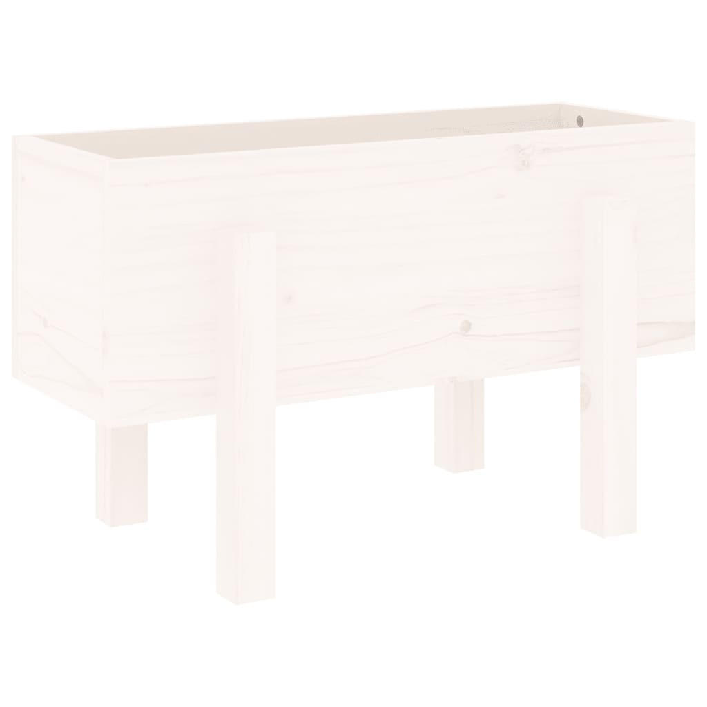 PFLANZKÜBEL Weiß 62x30x38 cm Massivholz Kiefer - Weiß, Holz (62/38/30cm)