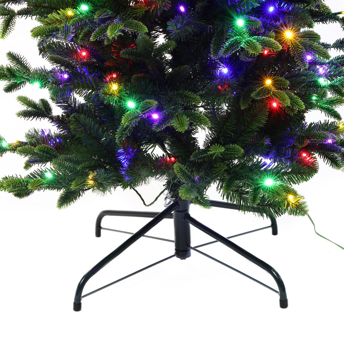 WEIHNACHTSBÄUME mit Beleuchtung - Grün, Kunststoff (75/140cm) - Hometopia