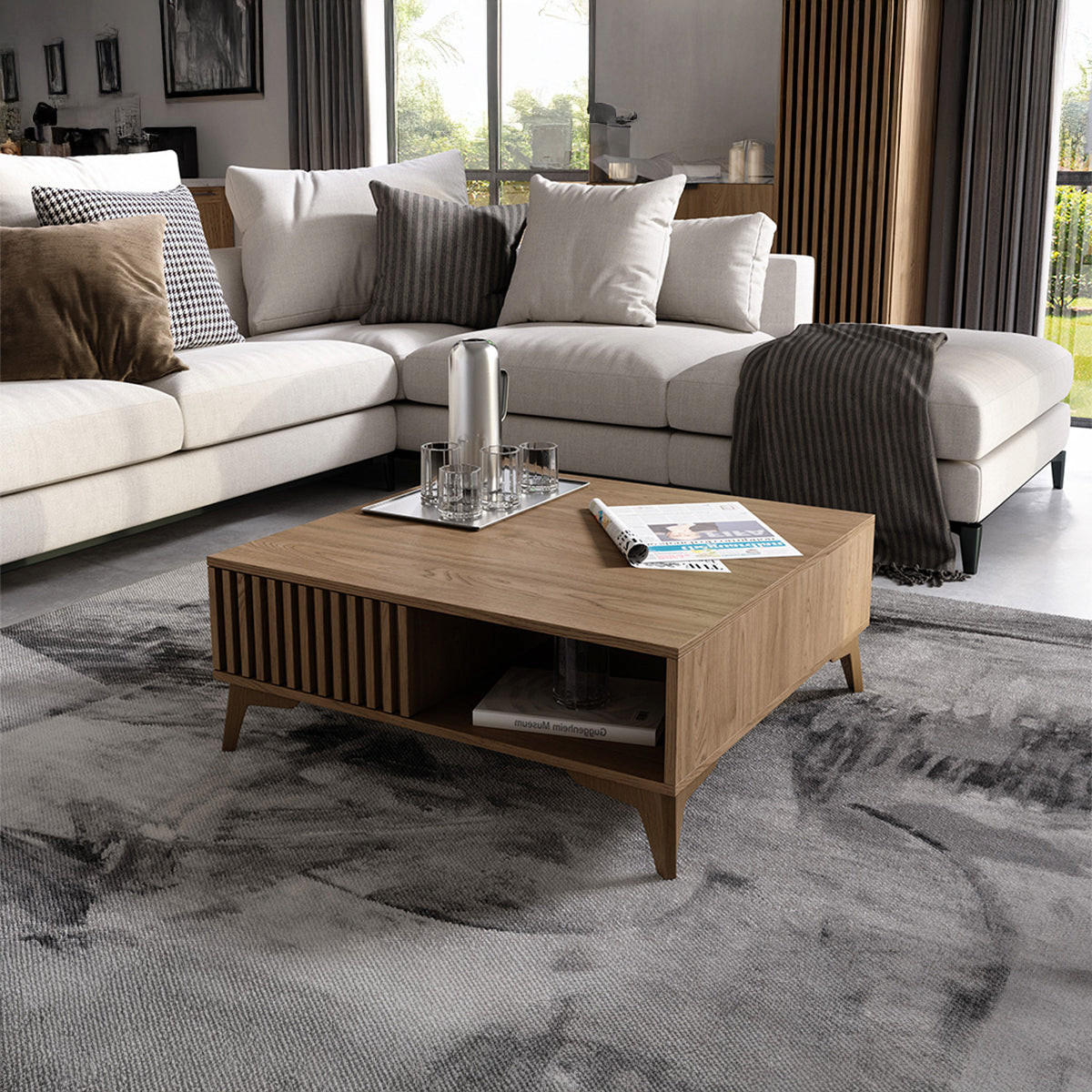 COUCHTISCH Esteban Holz - Braun, Holzwerkstoff (80/80/32cm) - Petits-meubles