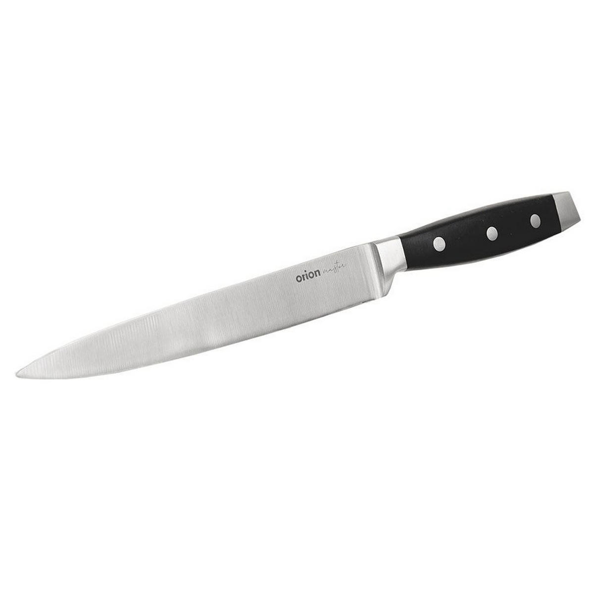 KÜCHENMESSER MASTER Schwarz Silber - Schwarz, Metall (34cm) - Orion 
