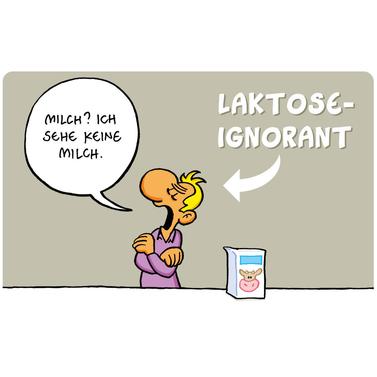 BRETTCHEN Ralph Ruthe Laktoseignorant Grau 14,5 x 23,5 cm - Grau, Kunststoff (14.5/23.5cm) - United Labels