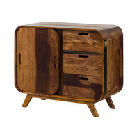SIDEBOARD Sheesham 90x40x75 dunkelbraun lackiert MAILAND #200 - Dunkelbraun, Holz (90/75/40cm) - Massivmoebel24