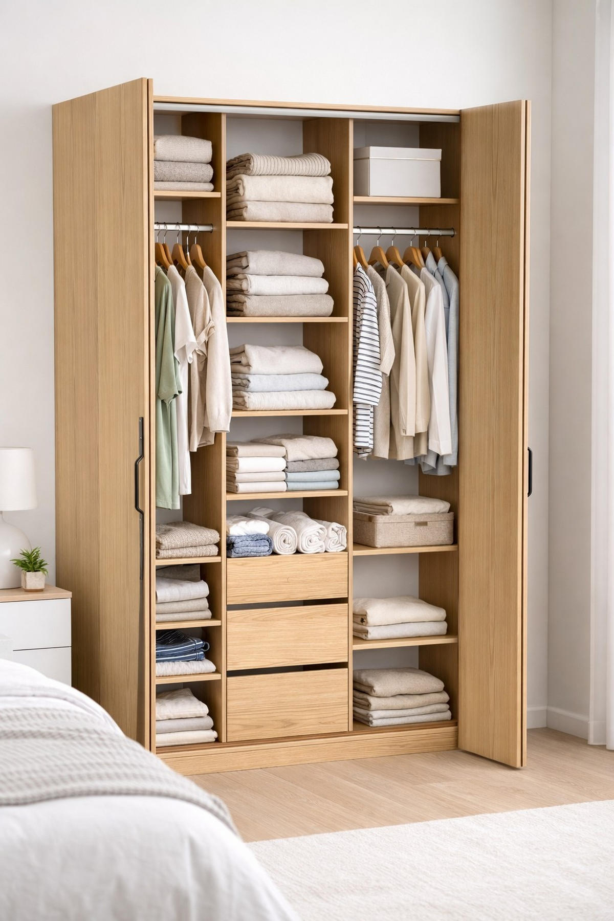 DREHTÜRENSCHRANK ANCONA 170/240/58cm 4-türig Eiche Artisan - Eiche Artisan, Holzwerkstoff (170/240/58cm) - MASSENO