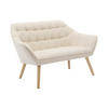 SOFA 2-Sitzer - Stoff - Beige - CASERTA - Beige, Textil (127/77/73cm) - Vente-Unique