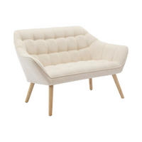 SOFA 2-Sitzer - Stoff - Beige - CASERTA - Beige, Textil (127/77/73cm) - Vente-Unique