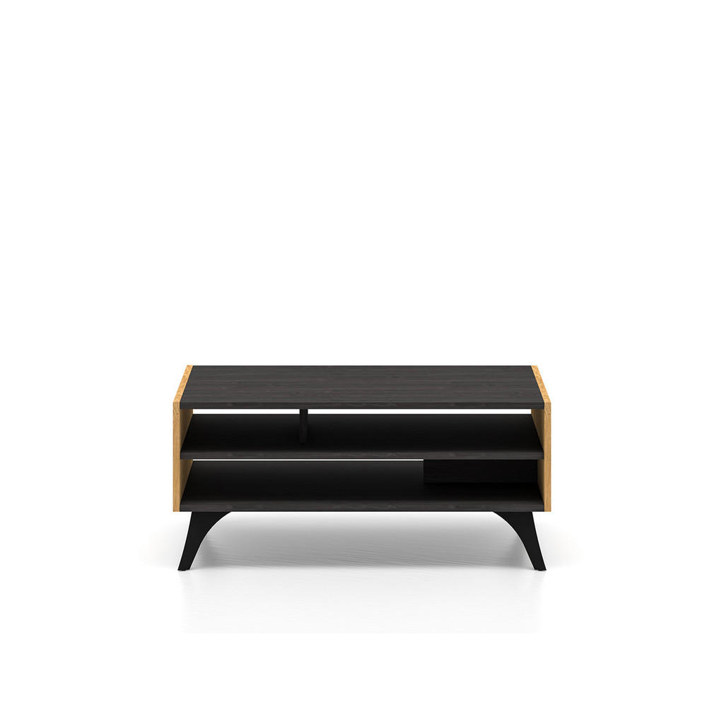Thumbnail - Feldmann-Wohnen Couchtisch, Braun, Schwarz, Holz, Rechteckig,Rechteckig, 90x40x60 cm, Wohnzimmer, Wohnzimmertische, Couc...