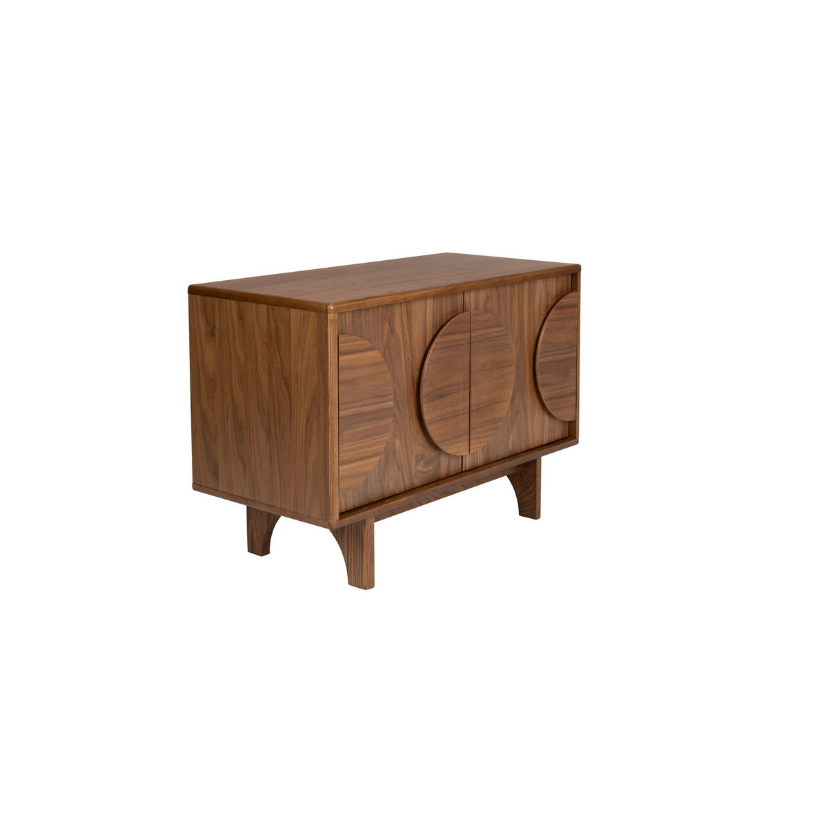 SIDEBOARD Groove mit 2 Türen Walnussholz - Braun, Holzwerkstoff (82/58/40cm) - Zuiver