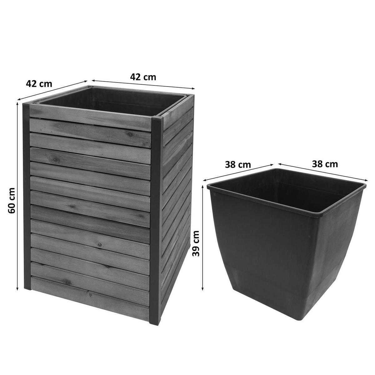 PFLANZKASTEN Braun - Braun, Holz (42/60/42cm) - MCW