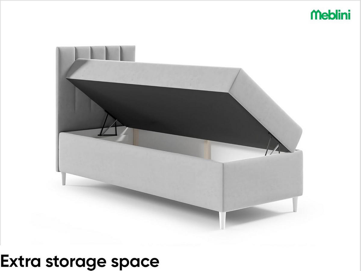 KINDERBETT MAYA 1 - Beige/Weiß, Holzwerkstoff (92/208cm) - Meblini