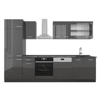 KUHINJSKI BLOK R-Line Antracit visok sijaj/antracit 300 cm , DP Antracit - črna/visok sijaj, leseni material (300/206.8/60cm) - Vicco