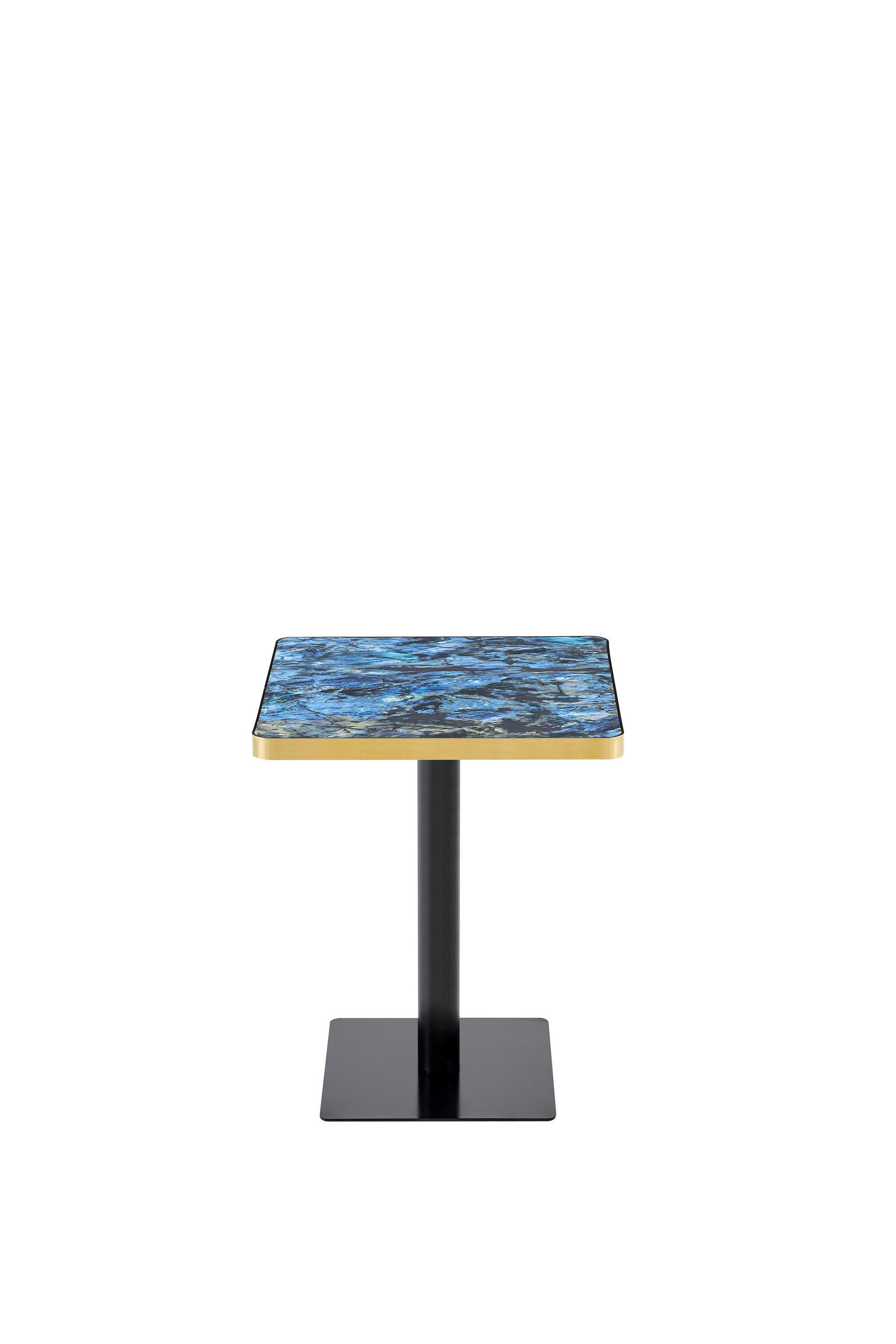 BARTISCH 60/60/74 cm mit Marmor-Optik DE-40031 Blau - Blau, Metall (60/60/74cm) - ComfortXL
