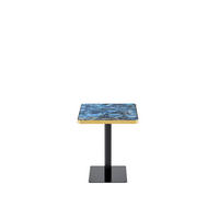 BARTISCH 60/60/74 cm mit Marmor-Optik DE-40031 Blau - Blau, Metall (60/60/74cm) - ComfortXL