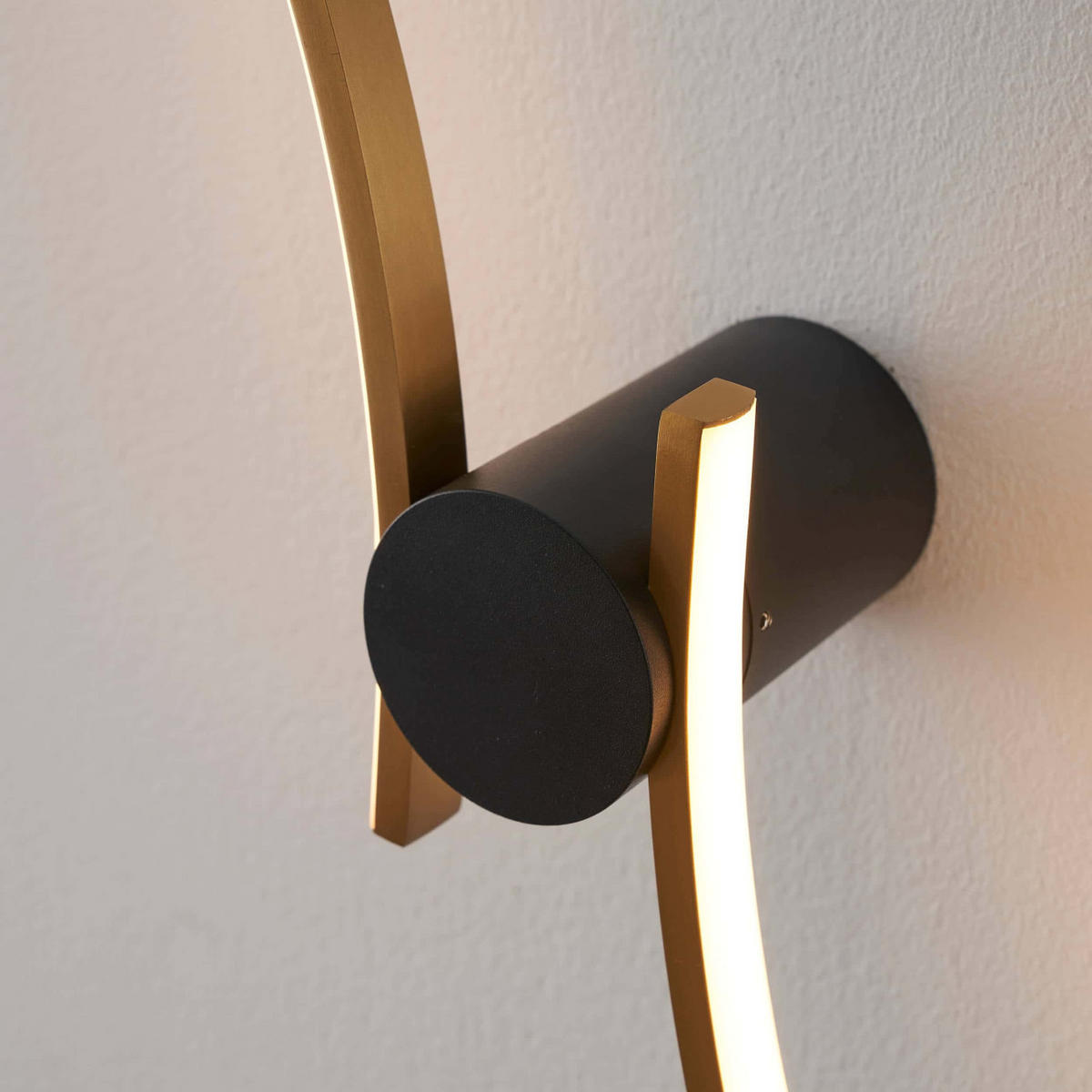 WANDLEUCHTE Mallow, Schwarz und gold, 60cm - Goldfarben, Metall (12.5/60/60cm) - KOSILUM