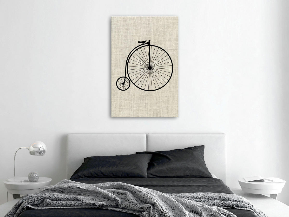 KUNSTDRUCK Beige 80/120 cm - Beige/Schwarz, Textil (80/120cm) - KUNSTLOFT