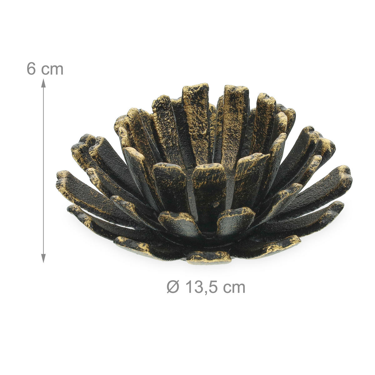 2xTEELICHTHALTER - Anthrazit, Metall (6cm) - Relaxdays