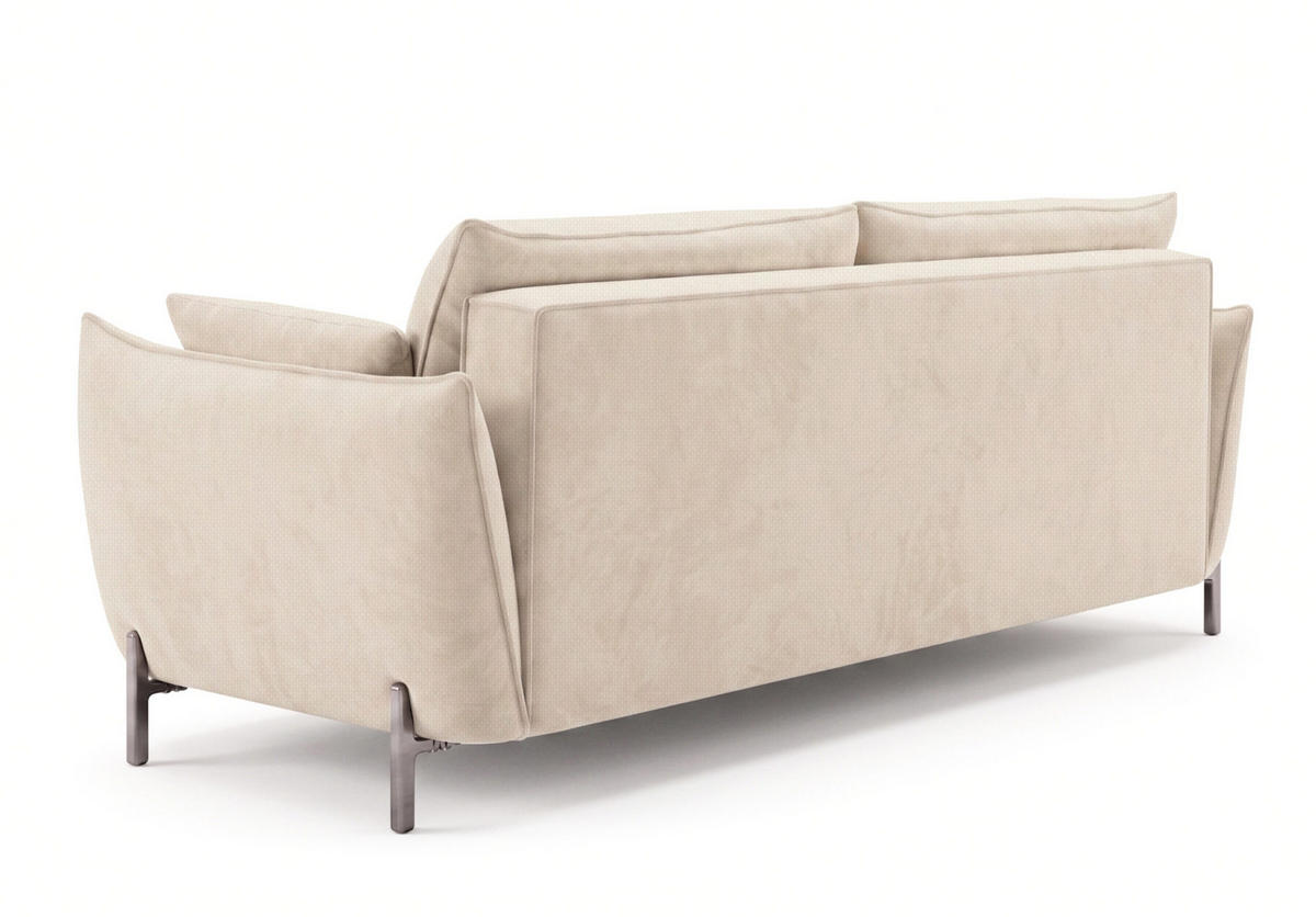 SOFA 2-Sitzer für Terrasse und Garten, Stoff Sunlight, Ecru, SUNMEE - Ecru, Holz (158/90/95cm) - Kaiser Möbel