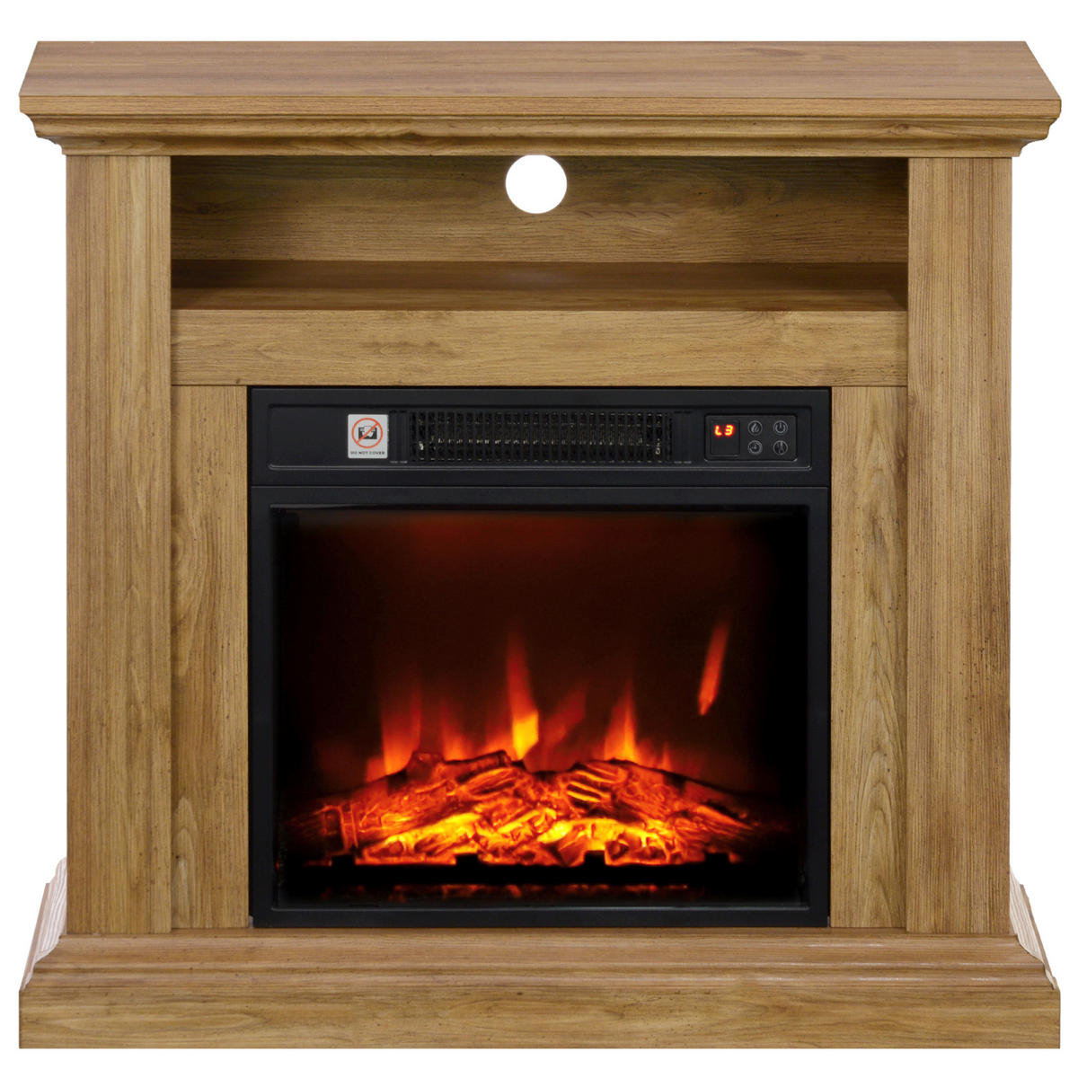 ELEKTROKAMIN DE-17042 3D-Flammeneffekt mit Fernbedienung Holzoptik Braun - Braun, Holzwerkstoff (81.5/76.2/30cm) - ComfortXL