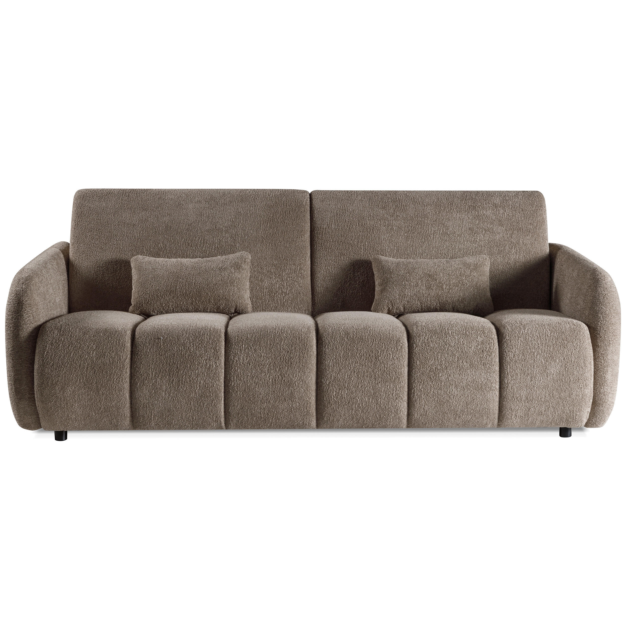 SCHLAFSOFA Carla 3-Sitzer mit Schlaffunktion, Braun - Braun, Textil (225/93/100cm) - Beautysofa
