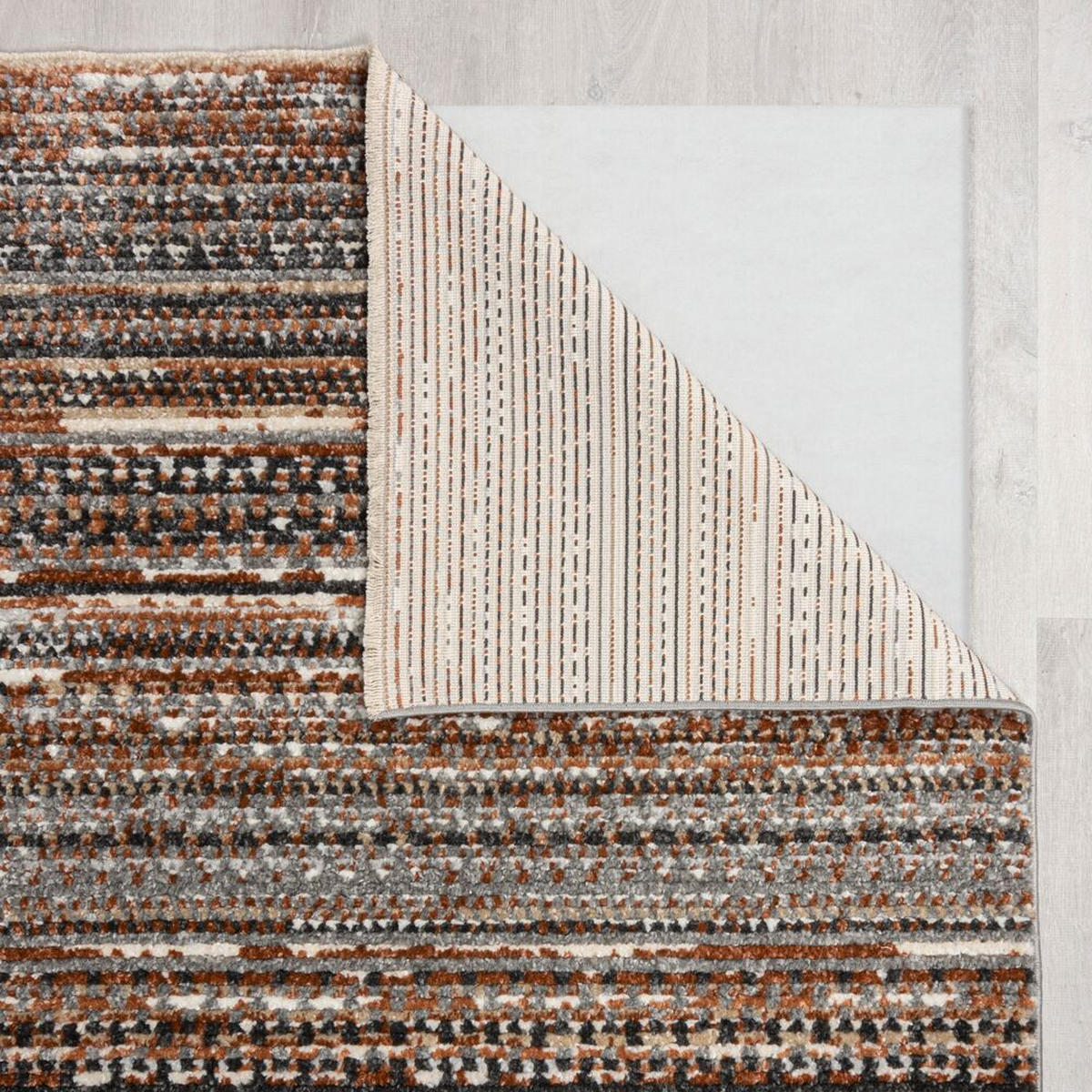 TEPPICH Streifen-Design, strapazierfähig PERRAN, Orange 120x160 cm - Orange, Textil (120/160cm) - KADIMA DESIGN