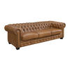 CHESTERFIELD Ledersofa 4-Sitzer - Büffelleder - Karamellbraun - BRENTON - Braun, Leder (99/73/240cm) - Vente-Unique