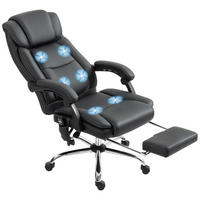 DREHSTUHL DE-05238 Ergonomisch, Massagefunktion & Fußstütze Schwarz - Schwarz, Metall (67/119/72cm) - ComfortXL