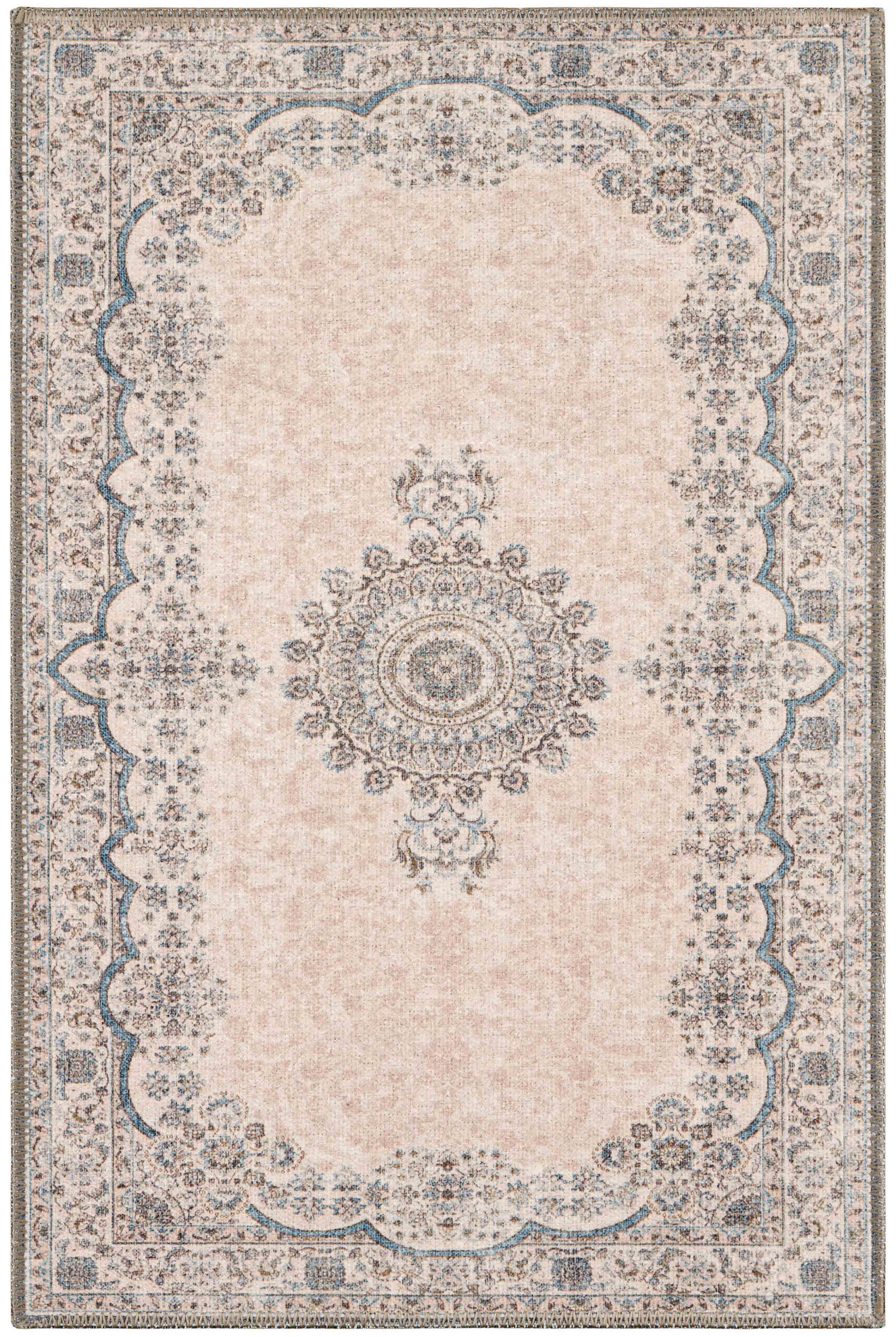 VINTAGE-TEPPICH mit orientalischem Muster in zartrosa Carry 67x100 cm - Pink, Textil (67/100cm) - Nazar Rugs