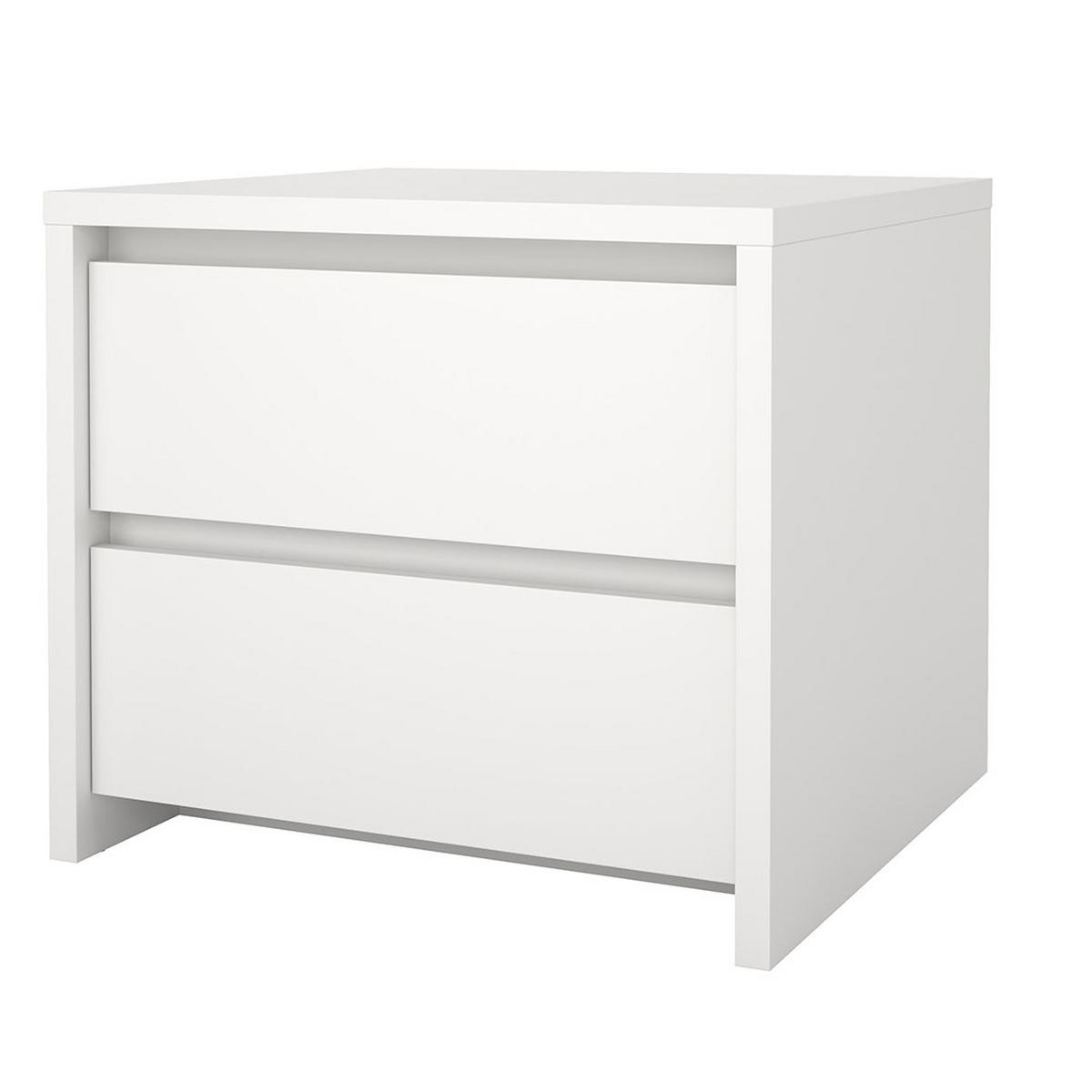 NACHTTISCH, Next, Weiß, Holzwerkstoff, 52 x 48 x 46 cm - Weiß, Holzwerkstoff (52/46/48cm) - ebuy24