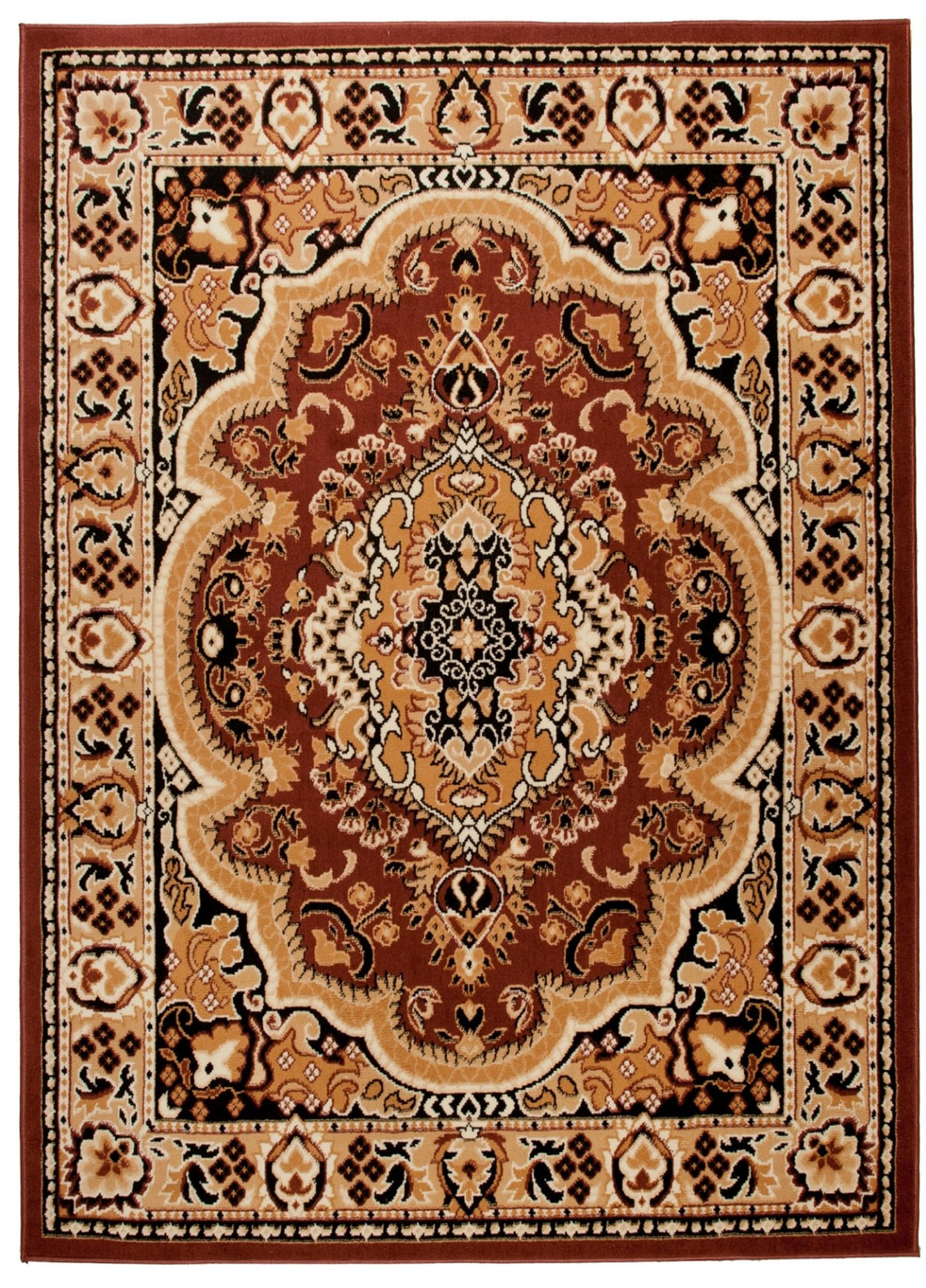 TEPPICH ATLAS Beige Dunkelbraun 120/170 cm - Beige/Dunkelbraun, Textil (120/170cm) - Tapiso