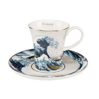 ESPRESSOTASSE Die Welle , Hokusai, Porzellan, Silber - Silberfarben, Keramik (0.35L) - Goebel