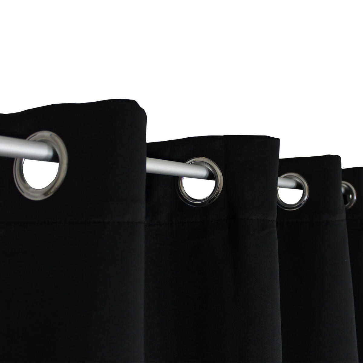 VERDUNKELUNGSVORHANG Ösen 140/175 cm Schwarz - Schwarz, Textil (140/175cm) - TiborTex