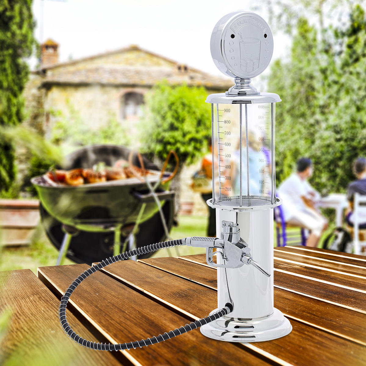 GETRÄNKESPENDER - Silberfarben, Kunststoff (0.9L) - Relaxdays